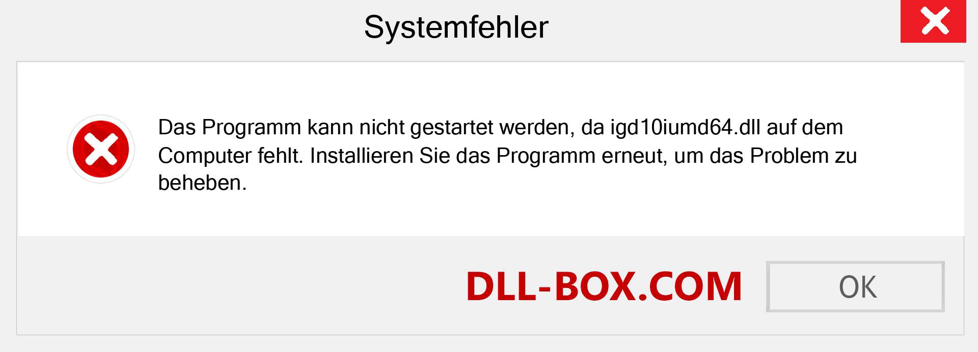 igd10iumd64.dll-Datei fehlt?. Download für Windows 7, 8, 10 - Fix igd10iumd64 dll Missing Error unter Windows, Fotos, Bildern